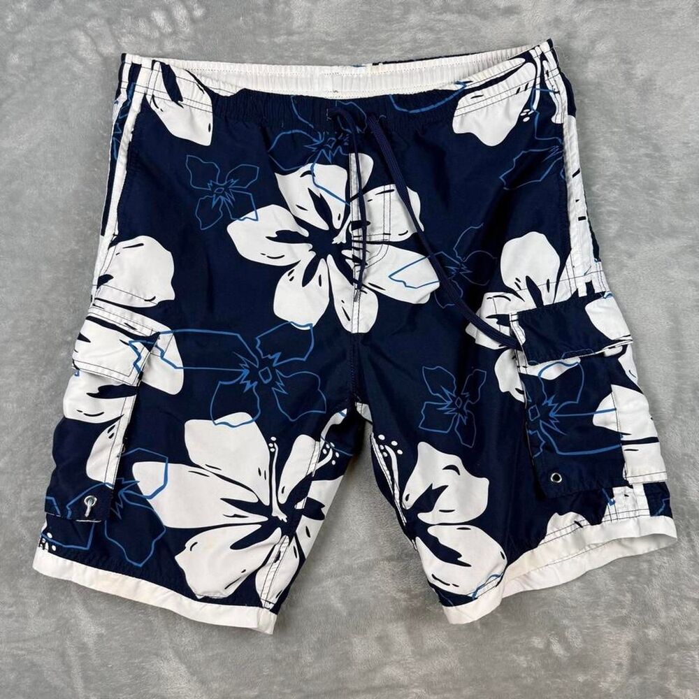 Unbranded Men's Blue and Navy Swim-briefs-shorts